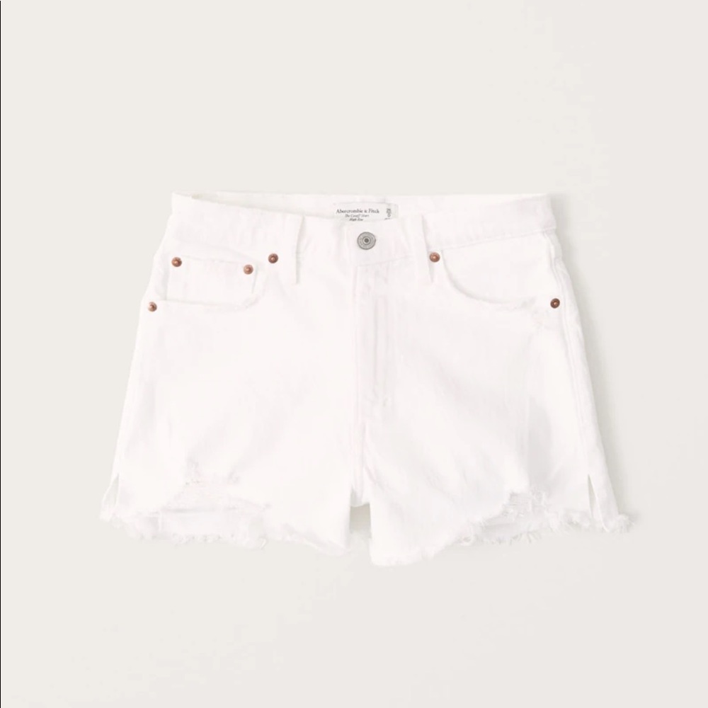 NWT High Rise White Jean Shorts, 31 Abercrombie